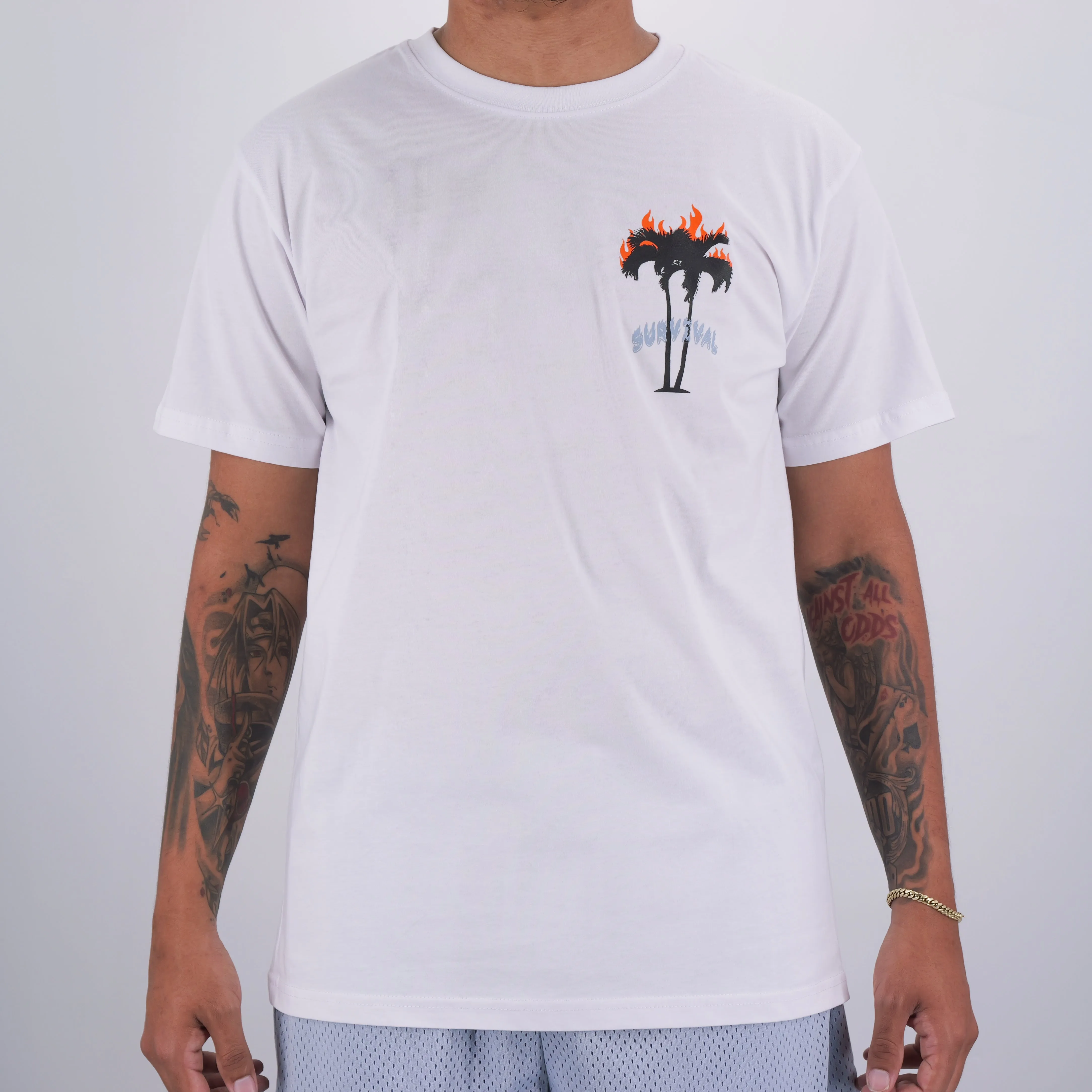 SHADY ISLAND PREM TEE WHITE/TEAL