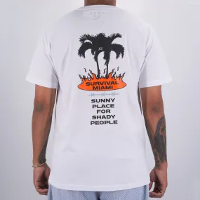 SHADY ISLAND PREM TEE WHITE/TEAL