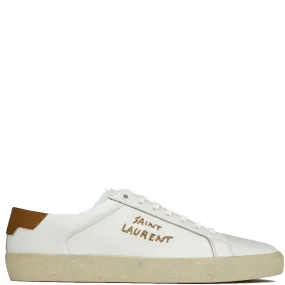 SL06 Gold Signature Sneakers, White/Gold