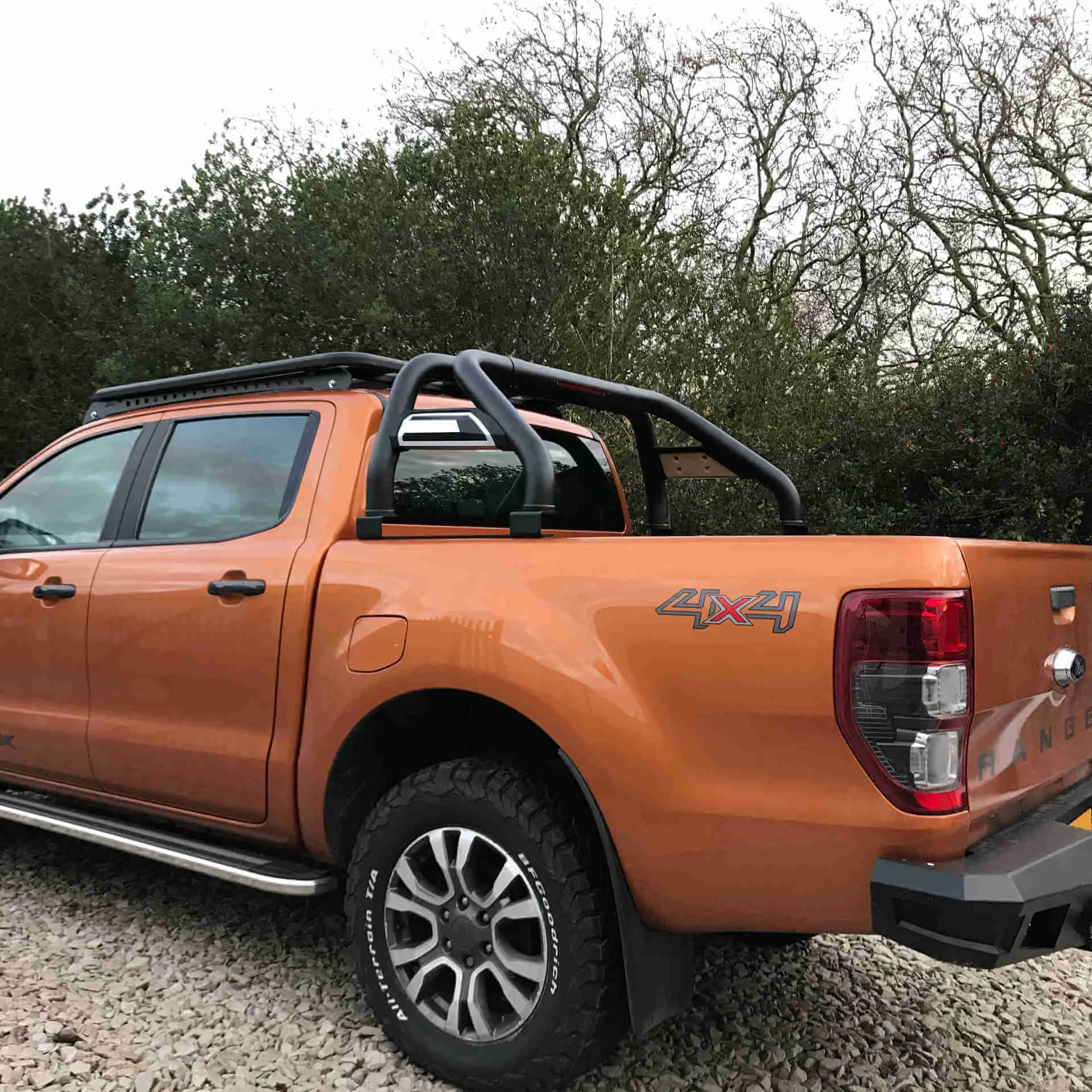 Tonneau Cover Compatible Side Infill Roll Sports Bar for Ford Ranger 2006-2012