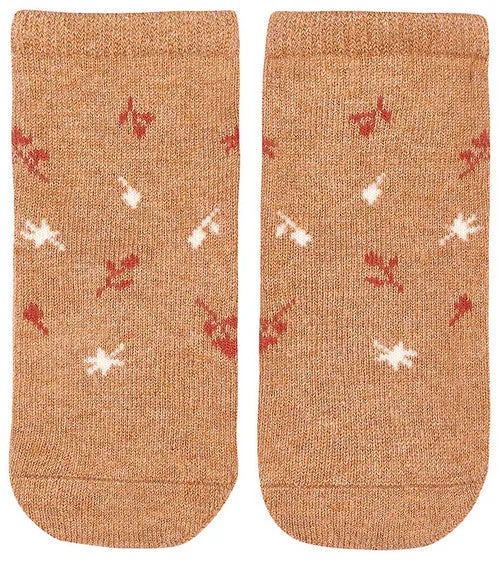 Toshi Organic Baby Socks Jacquard MAPLE LEAVES