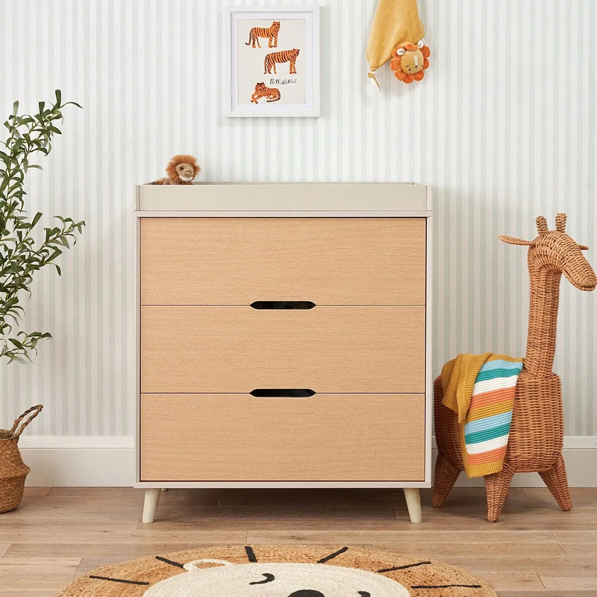 Tutti Bambini Fika 3pc Room Set - Light Oak/White Sand