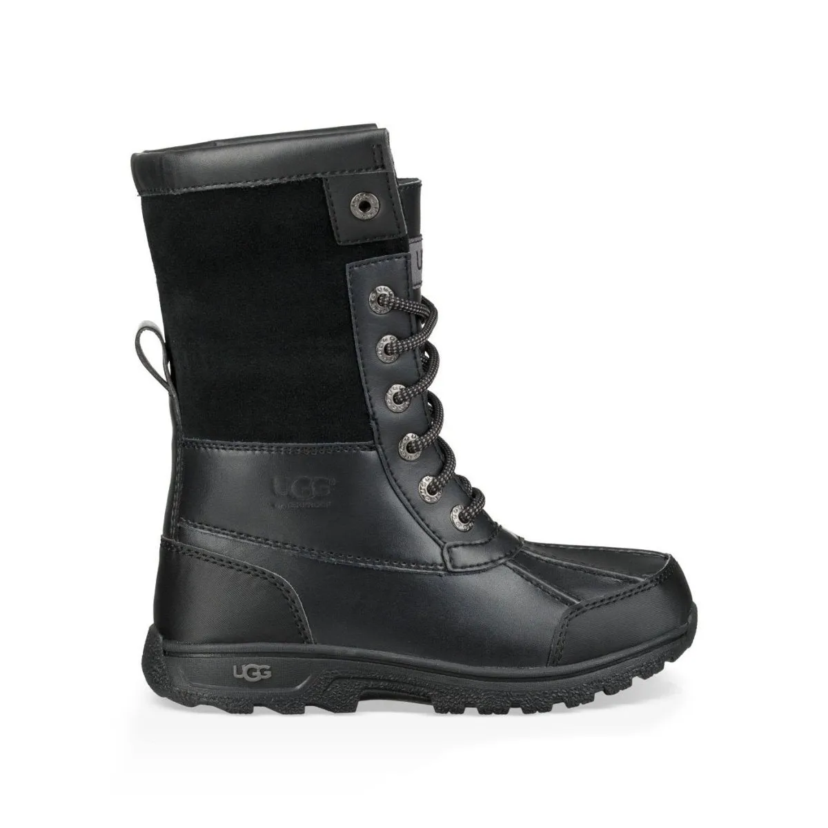 UGG Boy's Butte II CWR Waterproof Boot Black Leather